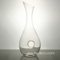 buatan tangan 1.5L Clear Glass Wine Decanter dengan Lubang